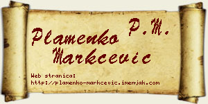 Plamenko Markčević vizit kartica